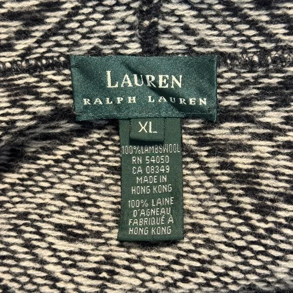 Vintage Y2K Ralph Lauren 100% Lambswool Aztec Navajo Western Print Sweater SZ XL - Picture 2 of 8